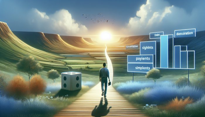 How Debt Consolidation Fails Without Discipline: UK Insights | DCL A person walking a clear path in a serene UK landscape, holding a key, symbolising debt consolidation and financial recovery.