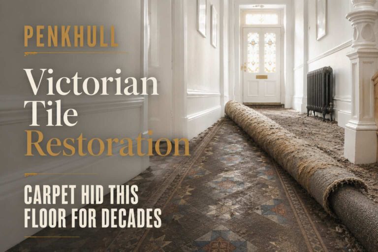 Victorian Tile Restoration Discovered Under Carpet