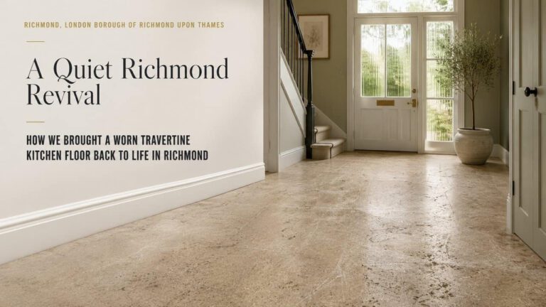 Reviving a Kitchen Floor with Travertine in Richmond