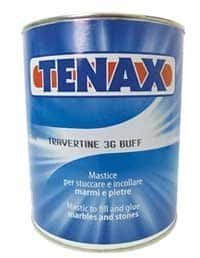 Tenax stone filler for repairing holes and voids in travertine
